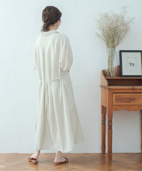 DOUBLE NAME(ダブルネーム)の「【merモデルまるちゃんコラボ】ストライプシャツワンピース(シャツワンピース・レディース・ベージュ/ネイビー/サックスブルー・FREE)」の20枚目の写真