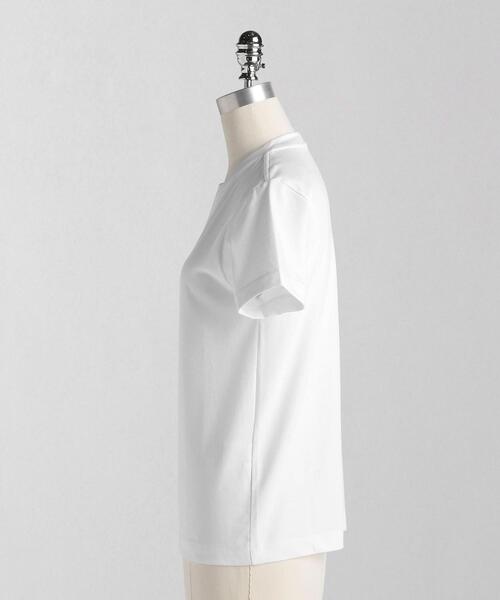 LOEFF（ロエフ）の「＜LOEFF（ロエフ）＞ オーガニックコットン Tシャツ†（Tシャツ/カットソー・レディース・その他1/ホワイト/ダークグレー・0/1）」の6枚目の写真