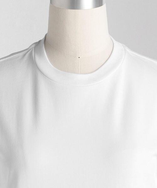 LOEFF（ロエフ）の「＜LOEFF（ロエフ）＞ オーガニックコットン Tシャツ†（Tシャツ/カットソー・レディース・その他1/ホワイト/ダークグレー・0/1）」の4枚目の写真