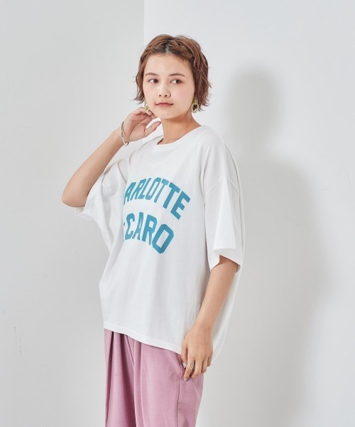 cepo(セポ)の「ネオンカラー カレッジロゴTee(Tシャツ/カットソー・レディース・オフホワイト/グリーン/ブラック/ブルー・M)」の5枚目の写真