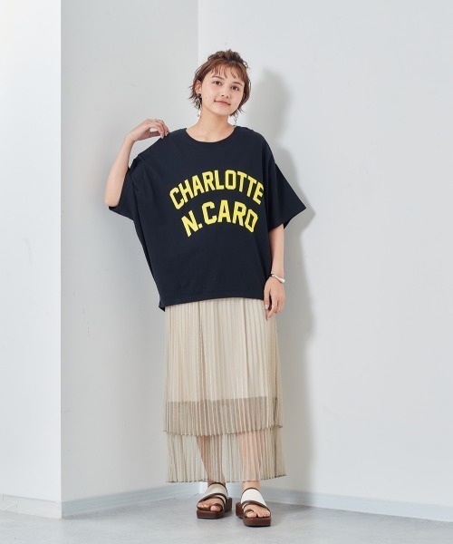 cepo(セポ)の「ネオンカラー カレッジロゴTee(Tシャツ/カットソー・レディース・オフホワイト/グリーン/ブラック/ブルー・M)」の16枚目の写真