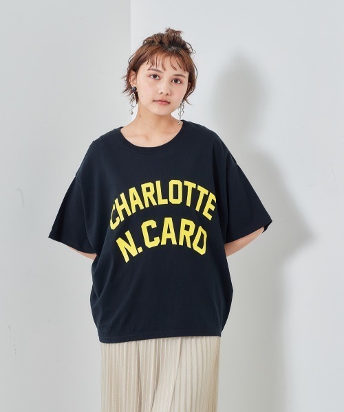 cepo(セポ)の「ネオンカラー カレッジロゴTee(Tシャツ/カットソー・レディース・オフホワイト/グリーン/ブラック/ブルー・M)」の12枚目の写真