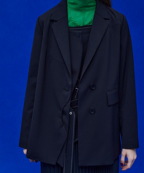 UNITED TOKYO(ユナイテッドトウキョウ)の「ウェーブカッティングジャケット(テーラードジャケット・レディース・ブラック/ベージュ/ブラウン・FREE)」の14枚目の写真