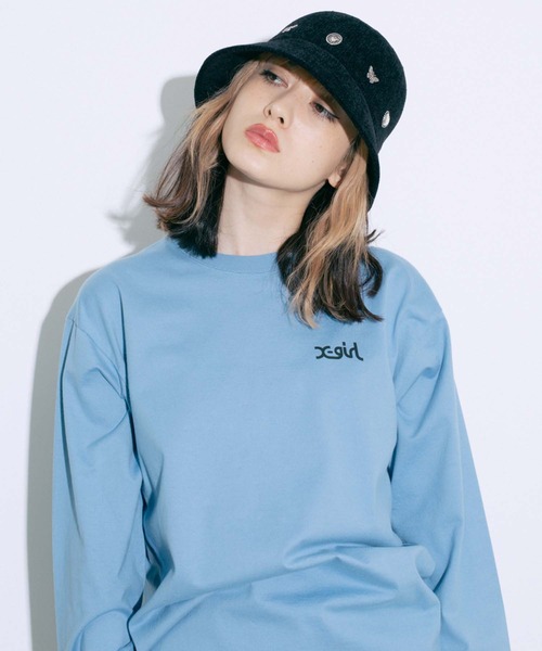 X-girl（エックスガール）の「LEOPARD BOX L/S TEE（Tシャツ