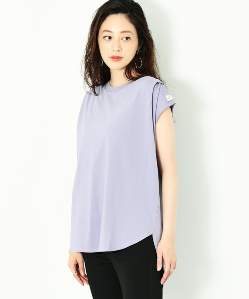 C17（シーセブンティーン）の「C17 ノースリーブタックTシャツ（Tシャツ/カットソー・レディース・ラベンダー/ベビーピンク/ブラック/グレイッシュベージュ・LARGE/MEDIUM）」の7枚目の写真