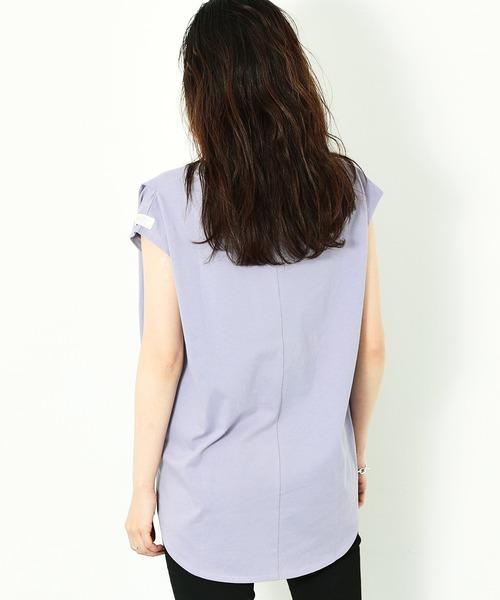 C17（シーセブンティーン）の「C17 ノースリーブタックTシャツ（Tシャツ/カットソー・レディース・ラベンダー/ベビーピンク/ブラック/グレイッシュベージュ・LARGE/MEDIUM）」の10枚目の写真