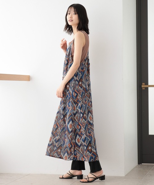 LAKOLE（ラコレ）の「コットンボイルエスニックワンピース / 952937（ワンピース・レディース・ブラウン/イエロー/ブルー・SMALL/MEDIUM）」の5枚目の写真