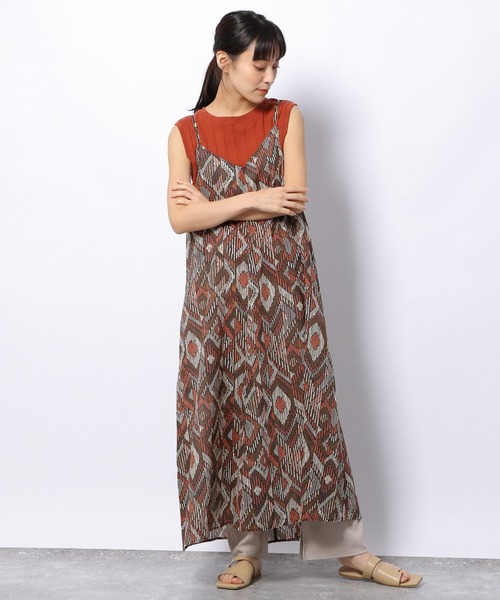 LAKOLE（ラコレ）の「コットンボイルエスニックワンピース / 952937（ワンピース・レディース・ブラウン/イエロー/ブルー・SMALL/MEDIUM）」の7枚目の写真