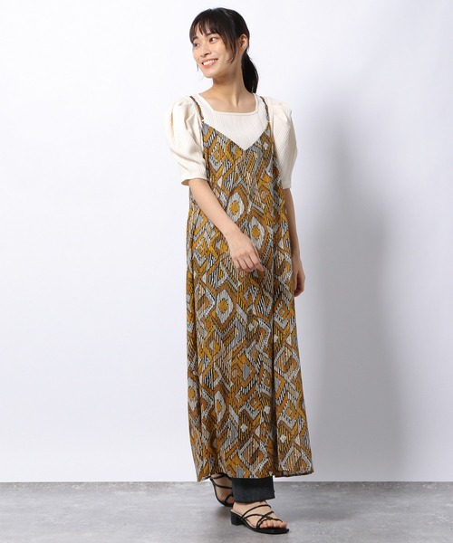 LAKOLE（ラコレ）の「コットンボイルエスニックワンピース / 952937（ワンピース・レディース・ブラウン/イエロー/ブルー・SMALL/MEDIUM）」の9枚目の写真