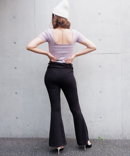 SPIRALGIRL（スパイラルガール）の「サイドオープンフレアパンツ