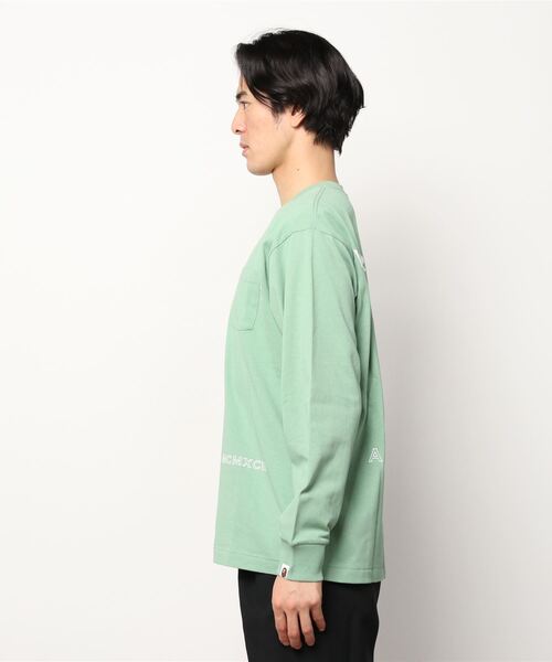 A BATHING APE(アベイシングエイプ)の「BAPE INK PRINT RELAXED L/S TEE #2 M(Tシャツ/カットソー・メンズ・ホワイト/グリーン/ブラック・MEDIUM/LARGE/X-LARGE/SMALL/XX-LARGE/XXX-LARGE)」の5枚目の写真