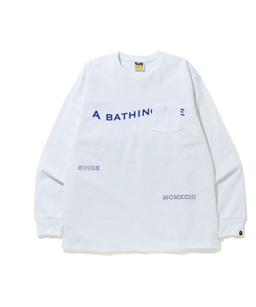 A BATHING APE(アベイシングエイプ)の「BAPE INK PRINT RELAXED L/S TEE #2 M(Tシャツ/カットソー・メンズ・ホワイト/グリーン/ブラック・MEDIUM/LARGE/X-LARGE/SMALL/XX-LARGE/XXX-LARGE)」の2枚目の写真