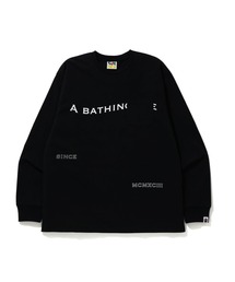 BAPE INK PRINT RELAXED L/S TEE #2 M