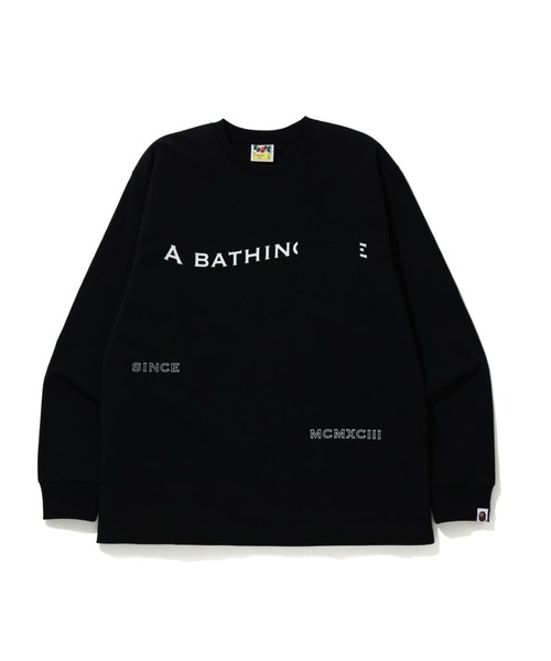 A BATHING APE(アベイシングエイプ)の「BAPE INK PRINT RELAXED L/S TEE #2 M(Tシャツ/カットソー・メンズ・ホワイト/グリーン/ブラック・MEDIUM/LARGE/X-LARGE/SMALL/XX-LARGE/XXX-LARGE)」の3枚目の写真