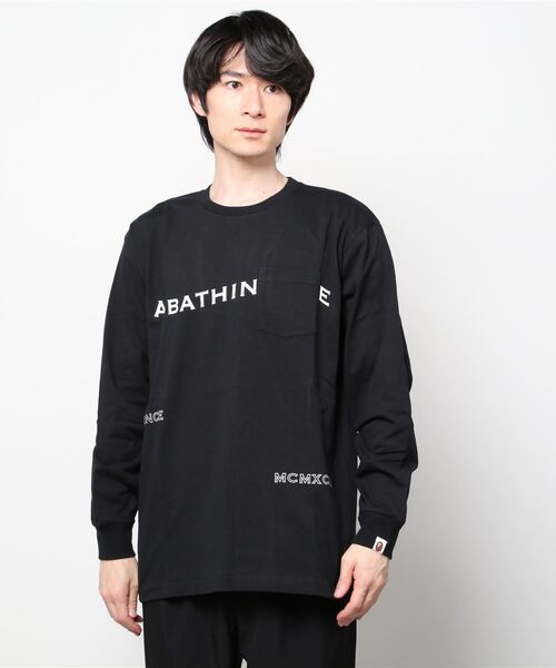 A BATHING APE(アベイシングエイプ)の「BAPE INK PRINT RELAXED L/S TEE #2 M(Tシャツ/カットソー・メンズ・ホワイト/グリーン/ブラック・MEDIUM/LARGE/X-LARGE/SMALL/XX-LARGE/XXX-LARGE)」の9枚目の写真