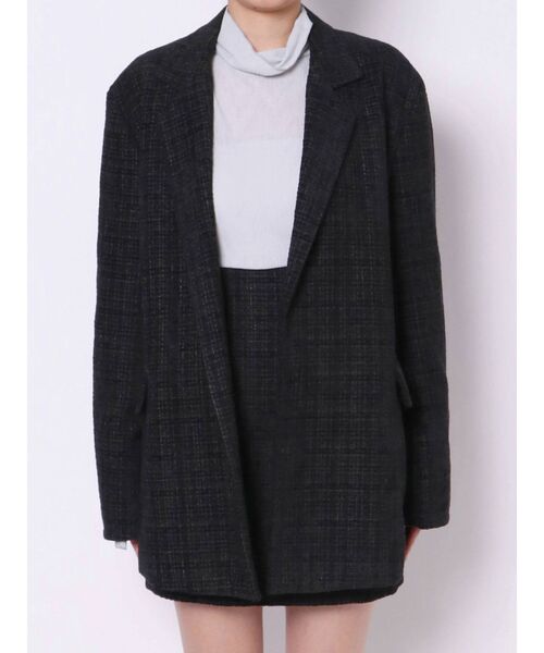 EMODA(エモダ)の「ボックスバルキージャケット(テーラードジャケット・レディース・カーキ/ブラック/イエロー・FREE)」の18枚目の写真