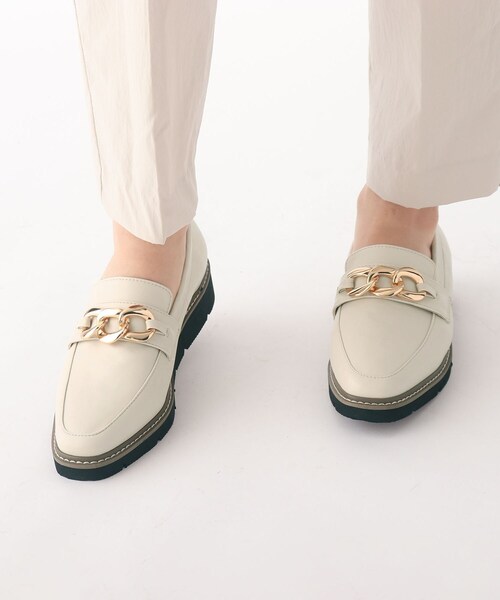 AG by aquagirl（エージーバイアクアガール）の「◆厚底チェーンローファー（ドレスシューズ・レディース・ブラック/オフホワイト・03/02）」の8枚目の写真