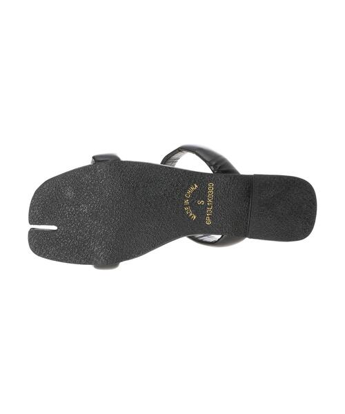 Green　Parks（グリーンパークス）の「【WEB限定サイズあり】・タビフラットサンダル＊（サンダル・レディース・ブラック/アイボリー・LL/S/M/L）」の7枚目の写真