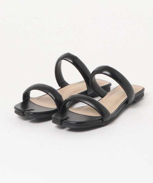 Green　Parks（グリーンパークス）の「【WEB限定サイズあり】・タビフラットサンダル＊（サンダル・レディース・ブラック/アイボリー・LL/S/M/L）」の10枚目の写真