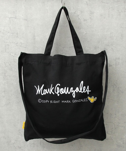 Mark Gonzales（マーク・ゴンザレス）の「ゴンバト キャンバス ショルダートートバッグ / トートバッグ / ショルダーバッグ（トートバッグ・メンズ・ホワイト/ブラック/ブラック系その他/ホワイト系その他・FREE）」の4枚目の写真
