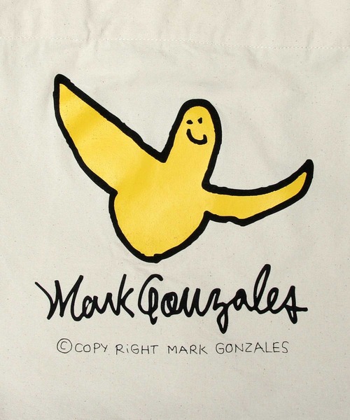 Mark Gonzales（マーク・ゴンザレス）の「ゴンバト キャンバス ショルダートートバッグ / トートバッグ / ショルダーバッグ（トートバッグ・メンズ・ホワイト/ブラック/ブラック系その他/ホワイト系その他・FREE）」の10枚目の写真