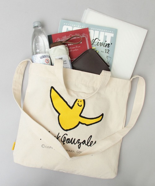 Mark Gonzales（マーク・ゴンザレス）の「ゴンバト キャンバス ショルダートートバッグ / トートバッグ / ショルダーバッグ（トートバッグ・メンズ・ホワイト/ブラック/ブラック系その他/ホワイト系その他・FREE）」の16枚目の写真