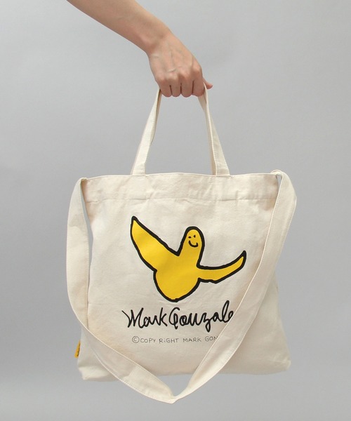 Mark Gonzales（マーク・ゴンザレス）の「ゴンバト キャンバス ショルダートートバッグ / トートバッグ / ショルダーバッグ（トートバッグ・メンズ・ホワイト/ブラック/ブラック系その他/ホワイト系その他・FREE）」の19枚目の写真