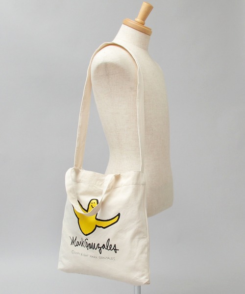 Mark Gonzales（マーク・ゴンザレス）の「ゴンバト キャンバス ショルダートートバッグ / トートバッグ / ショルダーバッグ（トートバッグ・メンズ・ホワイト/ブラック/ブラック系その他/ホワイト系その他・FREE）」の20枚目の写真