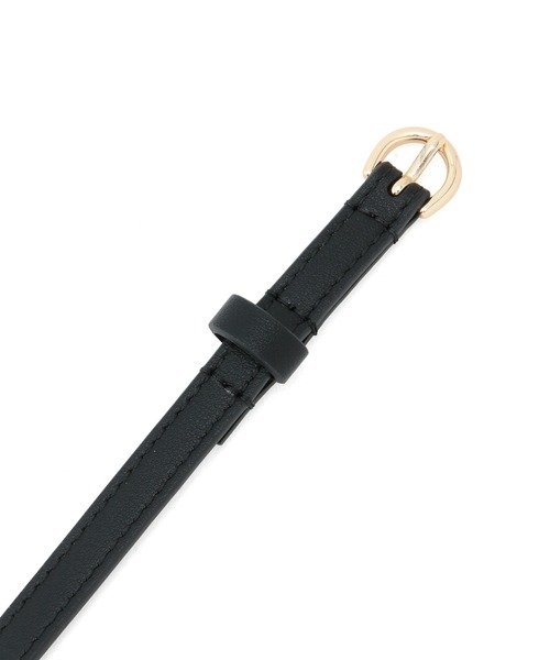 MADEMOISELLE ROPE'（マドモアゼル ロペ）の「チェーンコンビ細ベルト（ベルト・レディース・ブラック・FREE）」の2枚目の写真