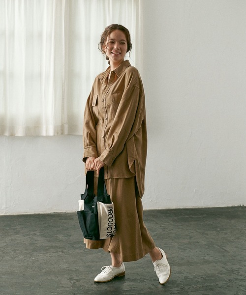 PUAL CE CIN（ピュアルセシン）の「【Du noir】ワイドパンツ（その他パンツ・レディース・ブラウン/グレー・FREE）」の6枚目の写真