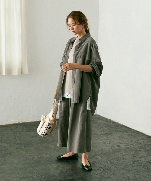 PUAL CE CIN（ピュアルセシン）の「【Du noir】ワイドパンツ（その他パンツ・レディース・ブラウン/グレー・FREE）」の10枚目の写真