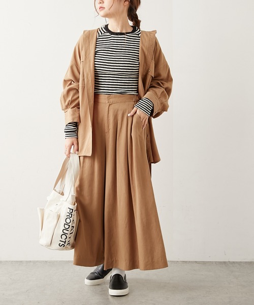 PUAL CE CIN（ピュアルセシン）の「【Du noir】ワイドパンツ（その他パンツ・レディース・ブラウン/グレー・FREE）」の12枚目の写真