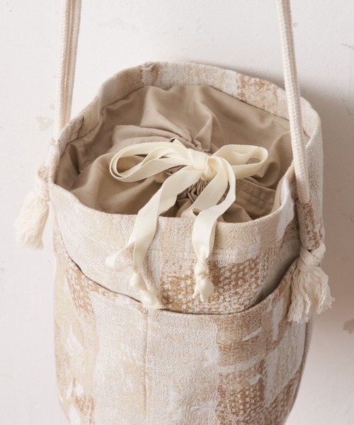 BEARDSLEY（ビアズリー）の「ジャガードデニムBAG（トートバッグ・レディース・ベージュ/インディゴブルー・FREE）」の7枚目の写真