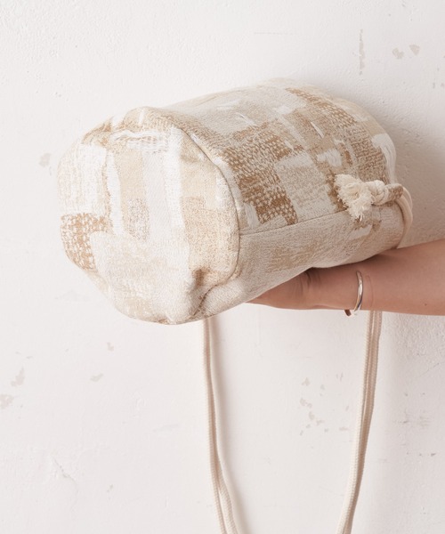 BEARDSLEY（ビアズリー）の「ジャガードデニムBAG（トートバッグ・レディース・ベージュ/インディゴブルー・FREE）」の8枚目の写真