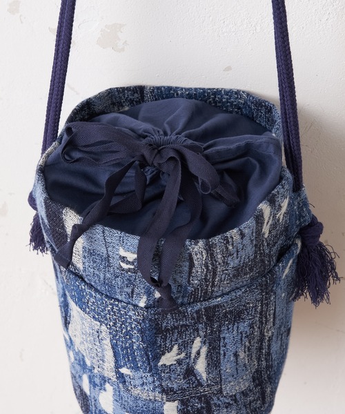 BEARDSLEY（ビアズリー）の「ジャガードデニムBAG（トートバッグ・レディース・ベージュ/インディゴブルー・FREE）」の10枚目の写真