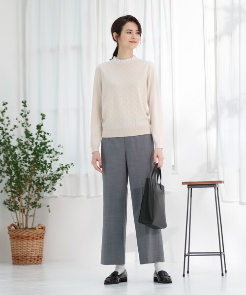 MACKINTOSH PHILOSOPHY(マッキントッシュ フィロソフィー)の「フリルコンビニットプルオーバー(ニット/セーター・レディース・ホワイト系その他/グレー系その他/ダークネイビー/ネイビー・38/36)」の21枚目の写真