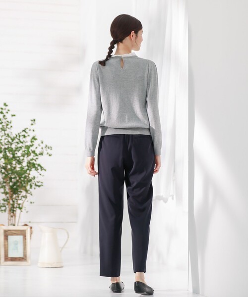 MACKINTOSH PHILOSOPHY(マッキントッシュ フィロソフィー)の「フリルコンビニットプルオーバー(ニット/セーター・レディース・ホワイト系その他/グレー系その他/ダークネイビー/ネイビー・38/36)」の10枚目の写真