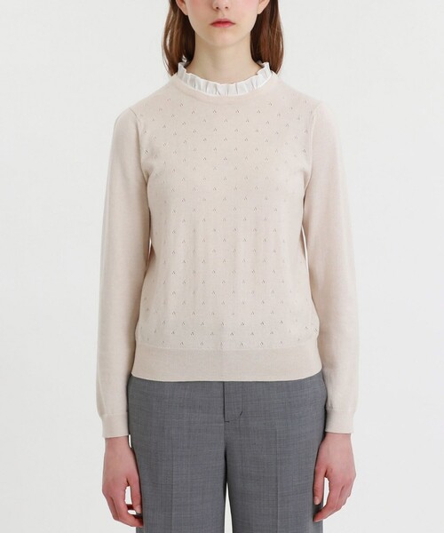 MACKINTOSH PHILOSOPHY(マッキントッシュ フィロソフィー)の「フリルコンビニットプルオーバー(ニット/セーター・レディース・ホワイト系その他/グレー系その他/ダークネイビー/ネイビー・38/36)」の15枚目の写真