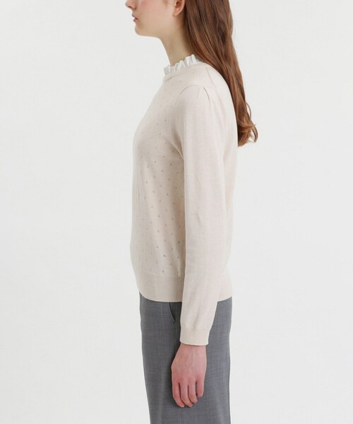 MACKINTOSH PHILOSOPHY(マッキントッシュ フィロソフィー)の「フリルコンビニットプルオーバー(ニット/セーター・レディース・ホワイト系その他/グレー系その他/ダークネイビー/ネイビー・38/36)」の9枚目の写真