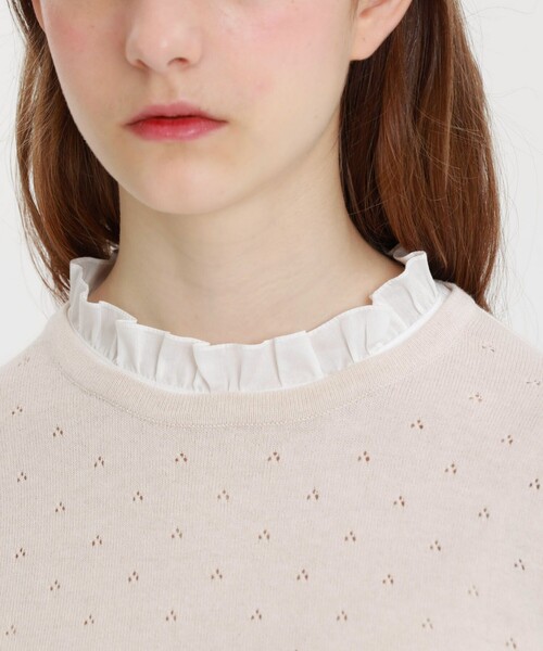 MACKINTOSH PHILOSOPHY(マッキントッシュ フィロソフィー)の「フリルコンビニットプルオーバー(ニット/セーター・レディース・ホワイト系その他/グレー系その他/ダークネイビー/ネイビー・38/36)」の20枚目の写真