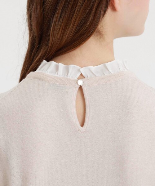 MACKINTOSH PHILOSOPHY(マッキントッシュ フィロソフィー)の「フリルコンビニットプルオーバー(ニット/セーター・レディース・ホワイト系その他/グレー系その他/ダークネイビー/ネイビー・38/36)」の7枚目の写真