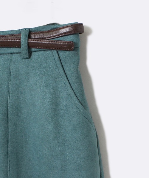 one way（ワンウェイ）の「【oneway】ベルト付きスエポンナロースカート（スカート・レディース・ブラック/ベージュ/ライトグリーン/ライトピンク・FREE）」の15枚目の写真