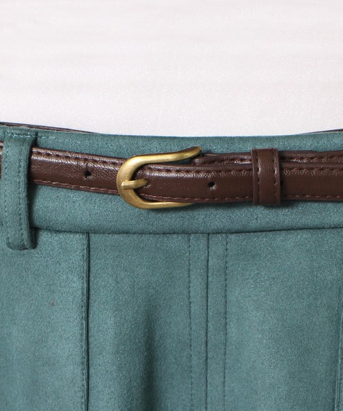 one way（ワンウェイ）の「【oneway】ベルト付きスエポンナロースカート（スカート・レディース・ブラック/ベージュ/ライトグリーン/ライトピンク・FREE）」の11枚目の写真