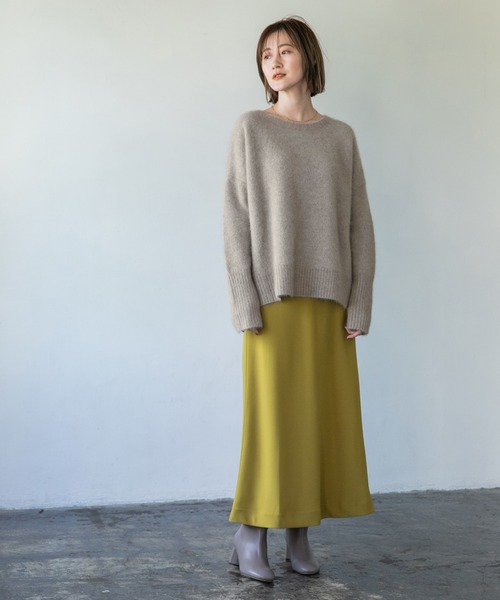 A part by(アパートバイ)の「ジョーゼットマキシスカート 229943(スカート・レディース・ブラック/マスタード・MEDIUM/LARGE)」の19枚目の写真