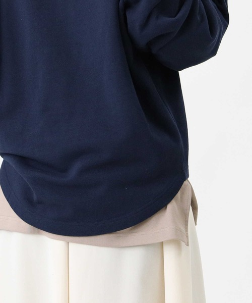 HONEYSUCKLE ROSE（ハニーサックルローズ）の「【HONEYSUCKLE ROSE】スリットビッグシルエットロンT（Tシャツ/カットソー・レディース・ライトブラウン/ホワイト/ブラック・S/L/M）」の18枚目の写真