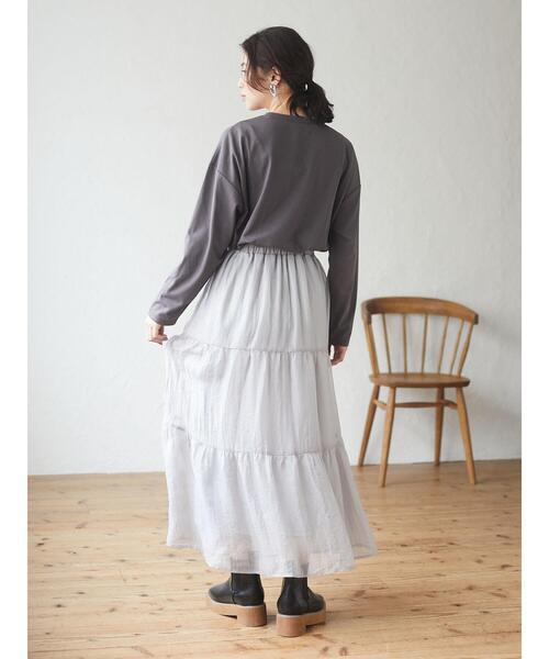 RAY CASSIN FAVORI(レイカズンフェバリ)の「・RAY CASSIN イラストptロンT*(Tシャツ/カットソー・レディース・チャコールグレー/ブラック/オフホワイト/モカ・FREE)」の16枚目の写真