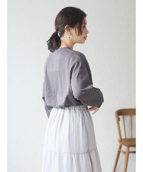 RAY CASSIN FAVORI(レイカズンフェバリ)の「・RAY CASSIN イラストptロンT*(Tシャツ/カットソー・レディース・チャコールグレー/ブラック/オフホワイト/モカ・FREE)」の15枚目の写真