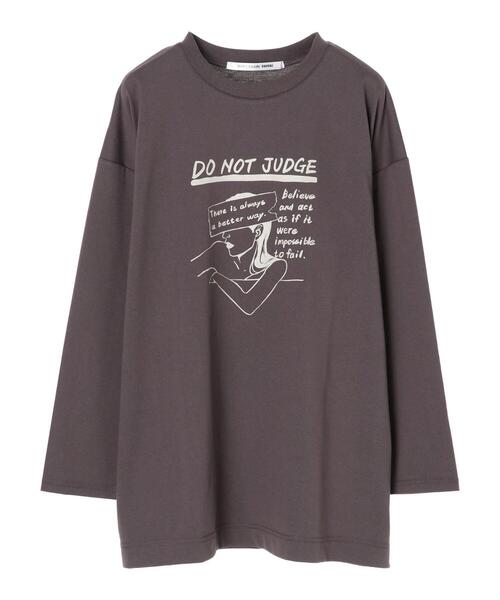 RAY CASSIN FAVORI(レイカズンフェバリ)の「・RAY CASSIN イラストptロンT*(Tシャツ/カットソー・レディース・チャコールグレー/ブラック/オフホワイト/モカ・FREE)」の8枚目の写真