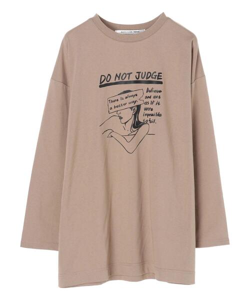 RAY CASSIN FAVORI(レイカズンフェバリ)の「・RAY CASSIN イラストptロンT*(Tシャツ/カットソー・レディース・チャコールグレー/ブラック/オフホワイト/モカ・FREE)」の6枚目の写真