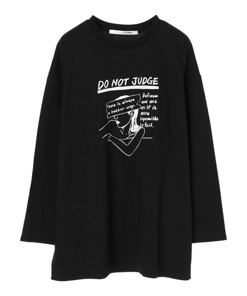 RAY CASSIN FAVORI(レイカズンフェバリ)の「・RAY CASSIN イラストptロンT*(Tシャツ/カットソー・レディース・チャコールグレー/ブラック/オフホワイト/モカ・FREE)」の3枚目の写真